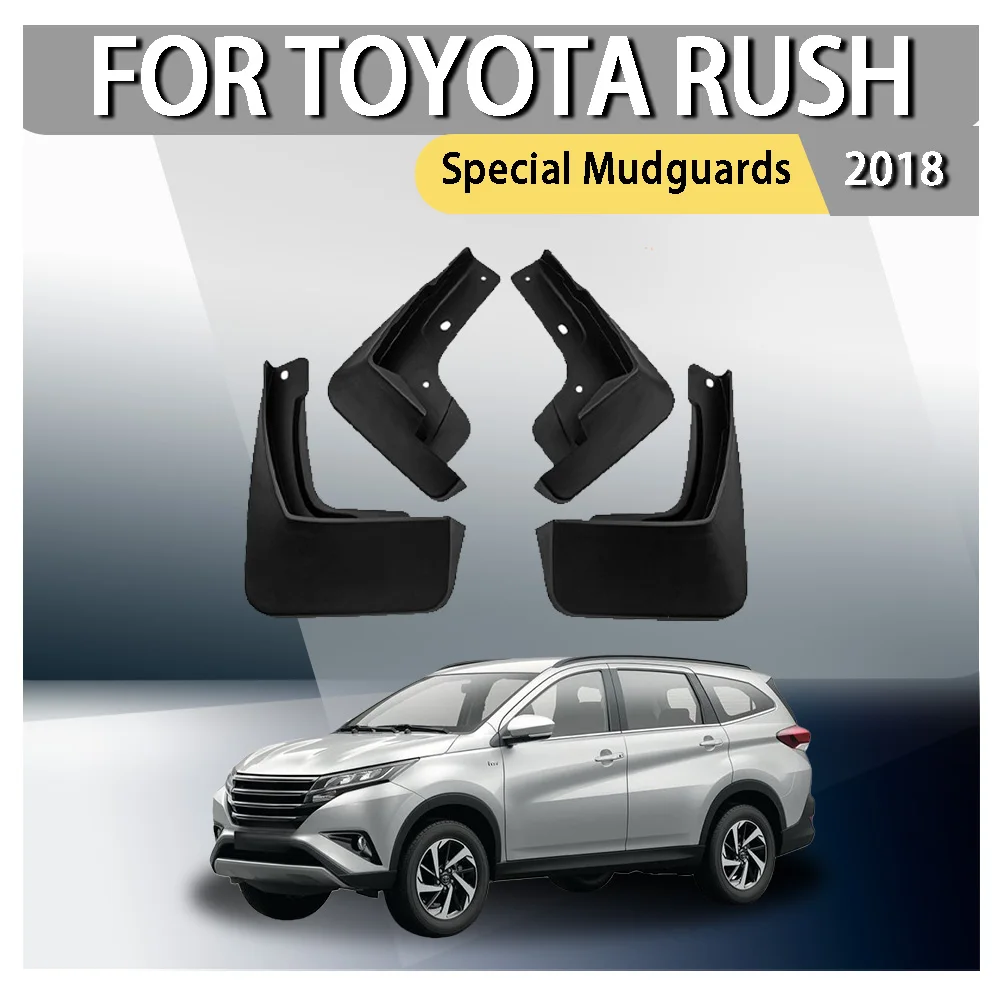 

For Toyota Rush Special Mudguards 2018 Black SplashGuard Mud Fenders Kit 4Pcs ABS Plastic Upgrade Rear Wheel Mud Flaps Styling