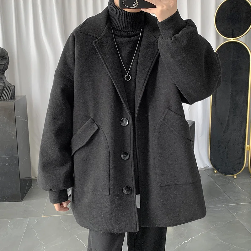 

Wool Blend Overcoat Mans Asymmetric Waist Cut Irregular Uneven Unequal Lopsided Unbalanced Modern Contemporary Current Present
