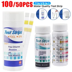 7 in 1 Aquarium Test Strips Multipurpose Water Quality Test Strip Fish Tank Test Kit Water pH Test Strip Pool Water Tester Paper