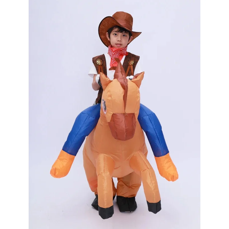 Sky01 детский надувной костюм лошади, косплей для девочек и мальчиков, ковбойская езда на лошади, забавная надувная одежда для Хэллоуина, Пурима, вечеринкиwd01 @