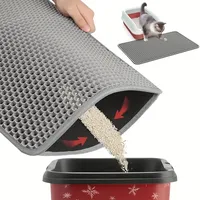 Cat litter mat, garbage collection mat, anti key mat, honeycomb double-layer design, waterproof, anti urine, anti slip