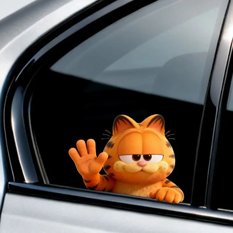 Adesivos de Carro Garfield Anime: Engraçados, Fofos e Kawaii para Cobrir Arranhões e Decorar Janelas de Carros – Atacado