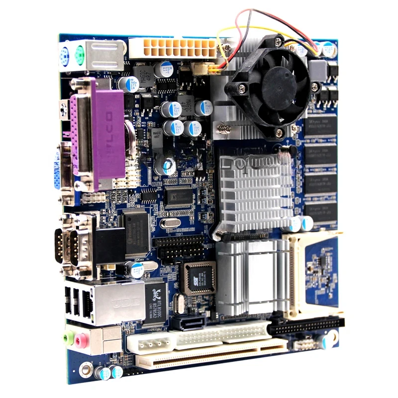 I ntel industri x86 motherboard mini itx 855 chip mendukung CPU Pentium/Celeron M