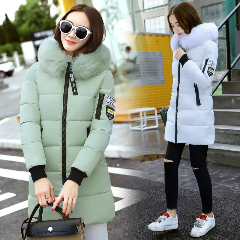 Padded Cotton Jacket Medium Length Lady Parka Slim Fit Luxury Demi-season Hot Offers Fashion 2024 Discount Women\'s Quilted Coat