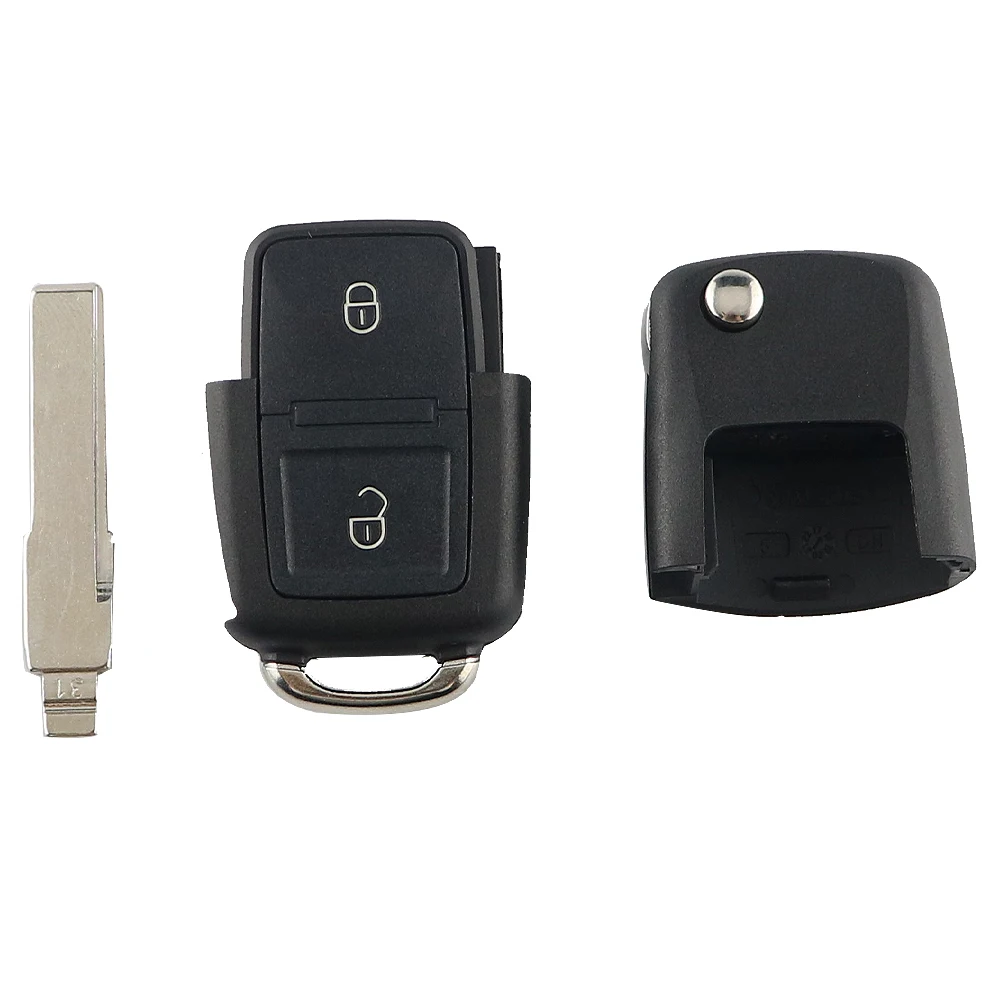 YIQIXIN Flip Remote Car Key For VW Volkswagen Golf Bora Polo B5 Passat Tiguan Touran Seat Skoda 434MHz ID46 Chip 1JO959753N