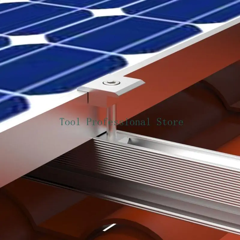 57QF 10 Pcs/Set Durable Solar Panel Clamp Assembly 40mm/45mm/50mm Thickness