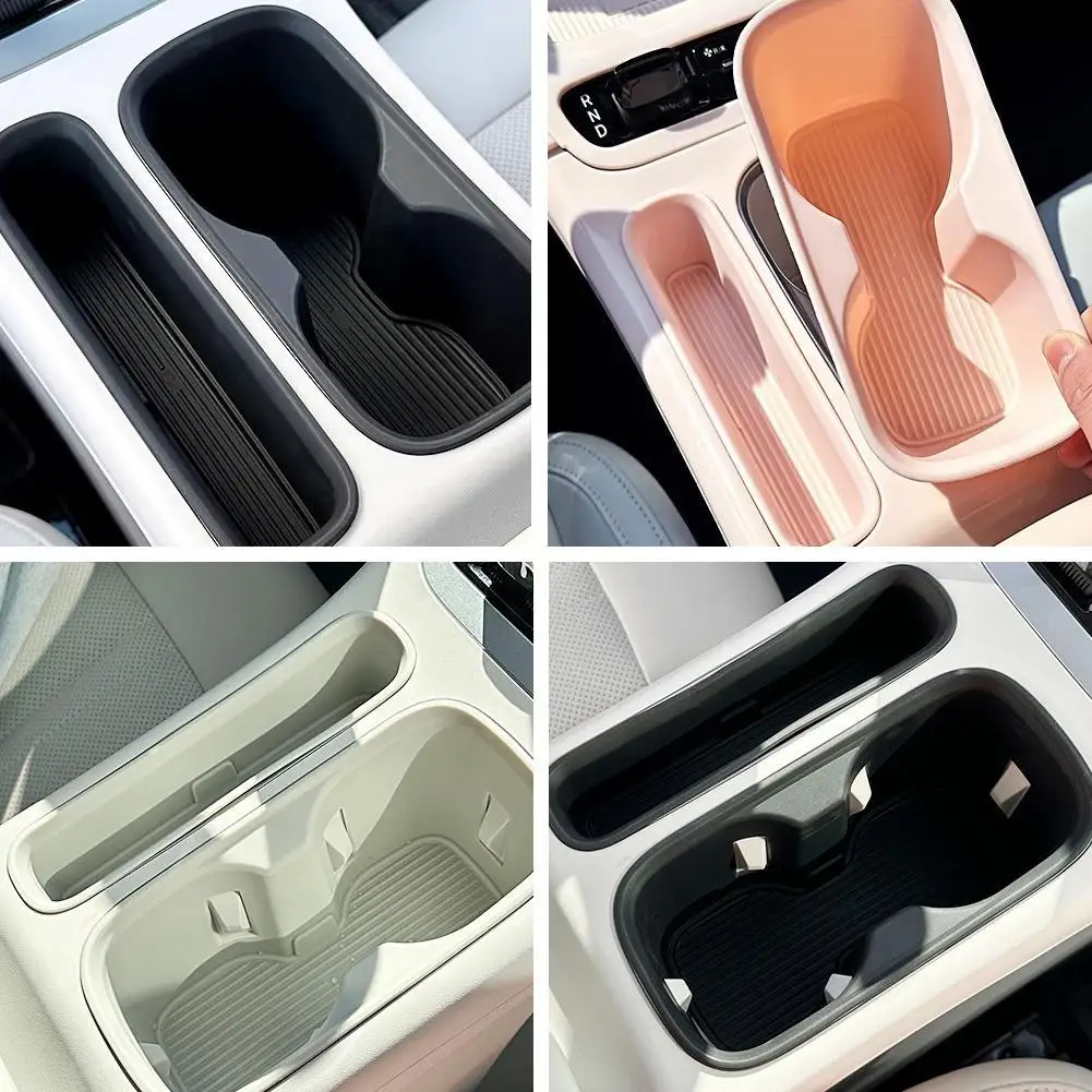 For Geely EX2 / Proton EMA S 5 2026 Silicone Cup Holder Storage Box Center Console Organizer Insert Tray Anti-Slip Cup Holder