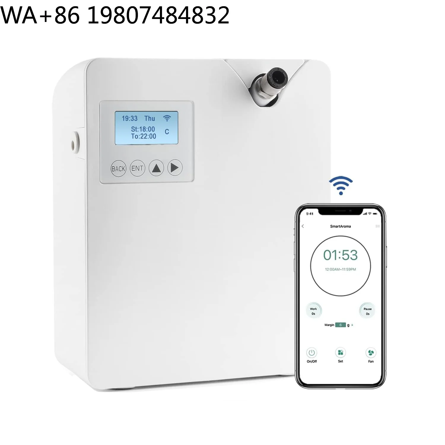 300ml Plastic Waterless Scent Nebulizer Wifi Smart App Control Purifying Fragrance Diffuser Silent Air Freshener For Home Hotel