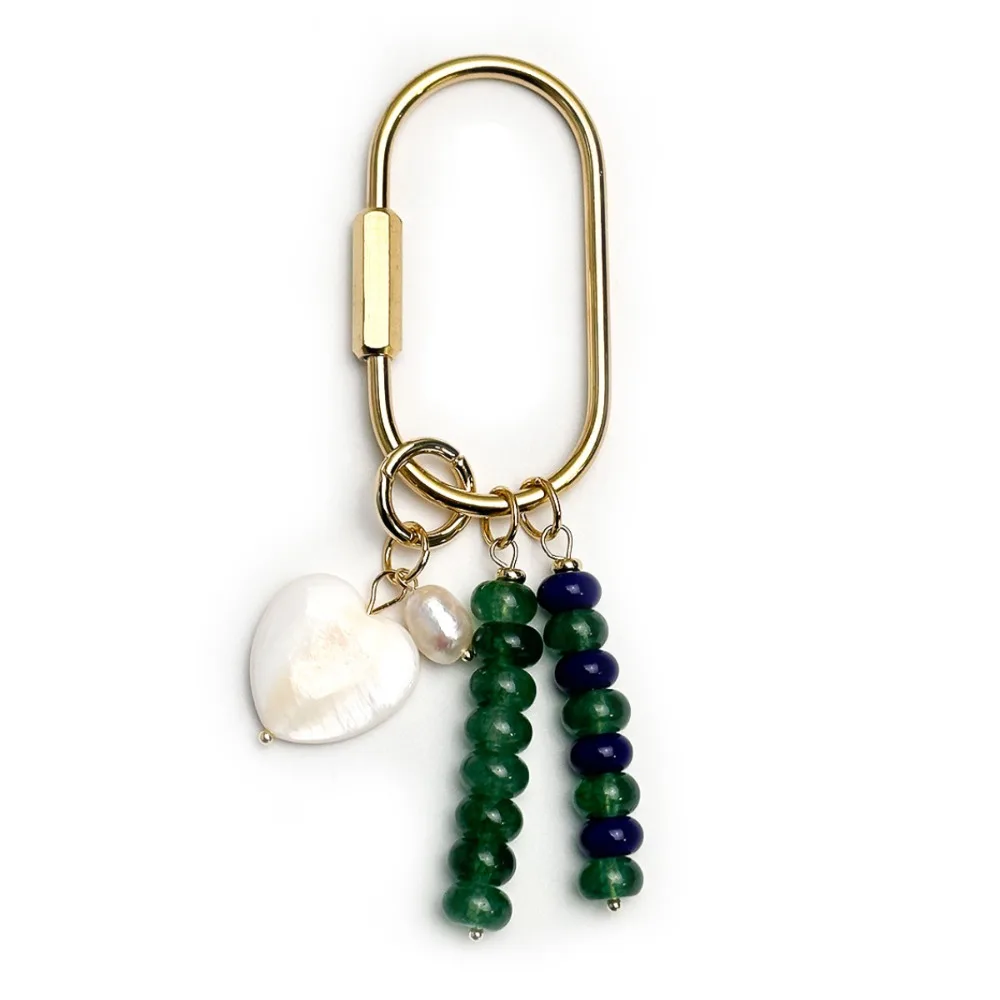 Fresh Macaron Color Keychain Pearl Tassel Beaded Pendant Colorful Beaded Lightweight Bag Charm Daily Matching