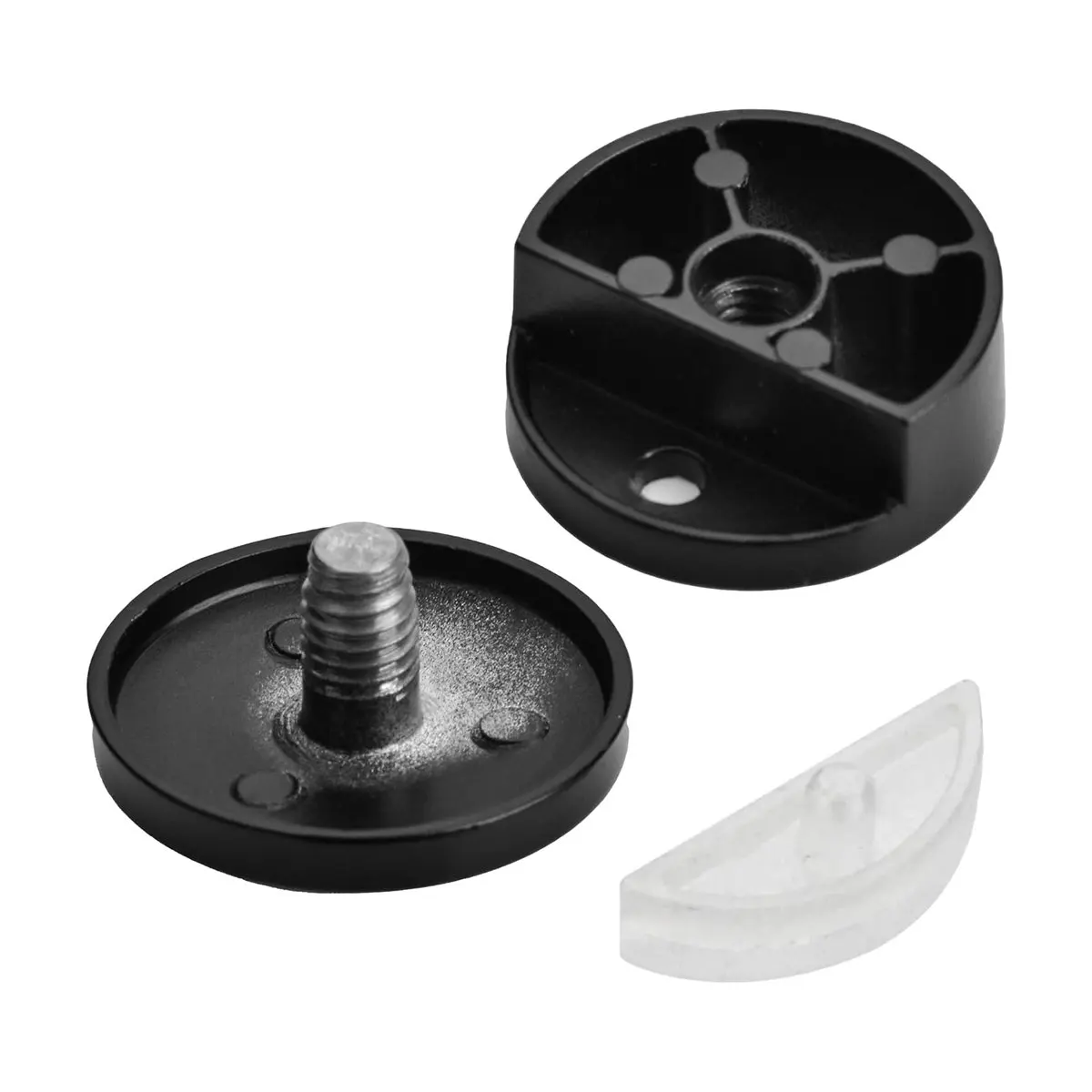 ABJY – matériel de montage de miroir sans cadre, 3-5mm, paquet de 8, Kit de montage de miroir de fixation à double vis avec vis et ancres noires