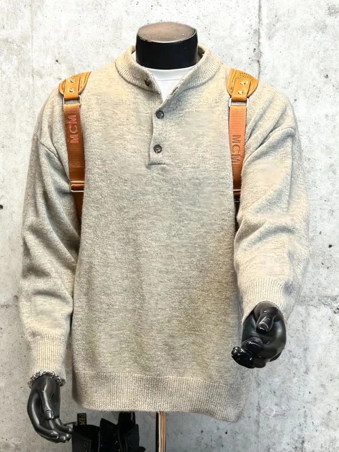 

Cleanfit Henry Collar Knitted Sweater ex Autumn Winter Lazy High-End Feeling Base Layer irt Soft Comfortable N/A