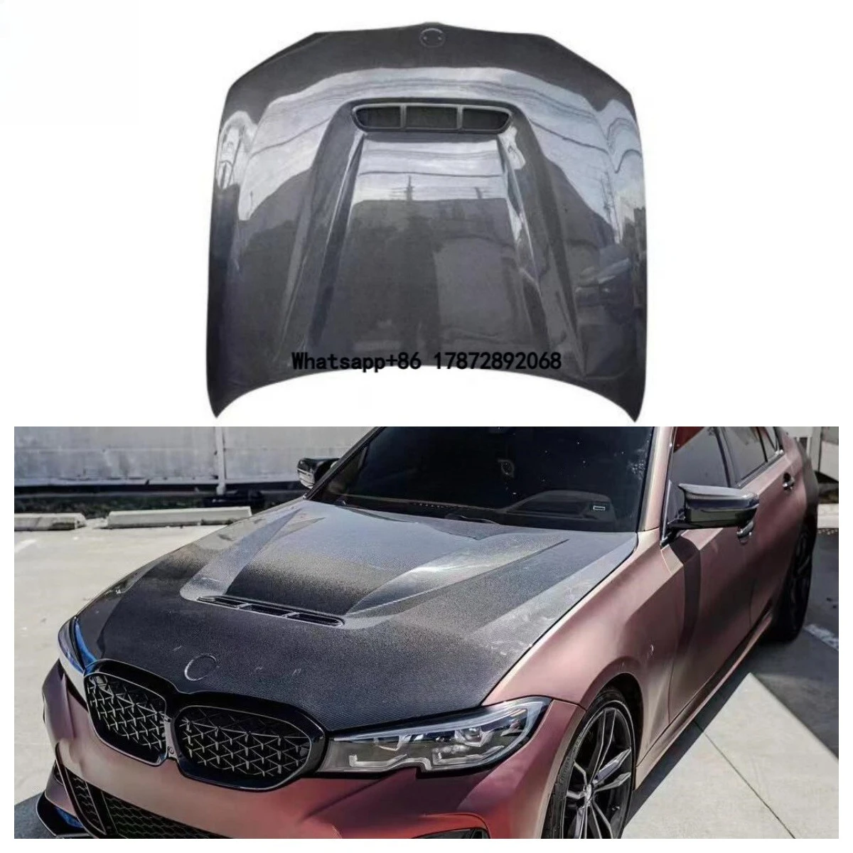 

Hight Quality CS Style Carbon Fiber Engine Hood Bonnet Fit for G20 3 Series 2019-2022
