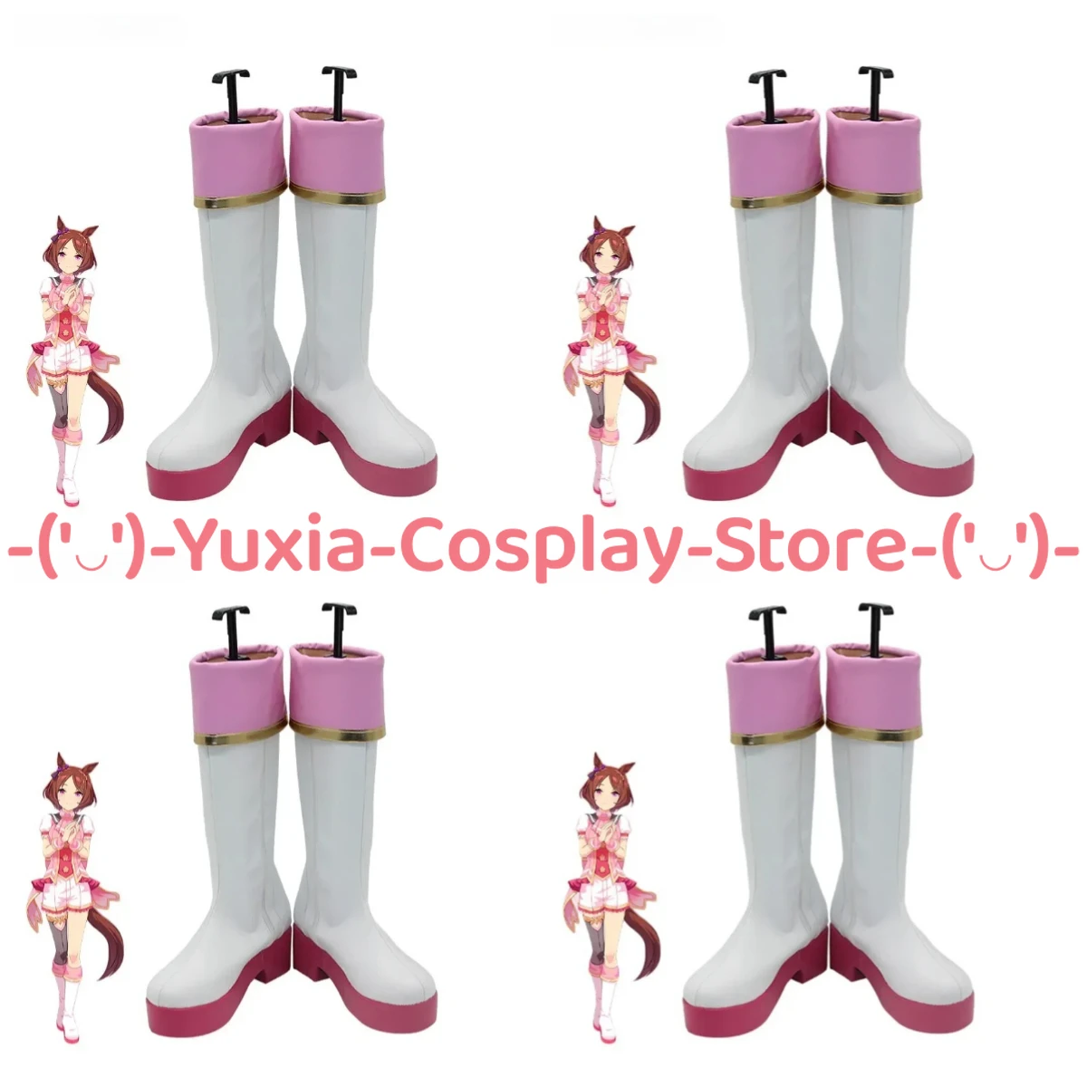 

Yuxiacosplay! Uma Musume Pretty Derby Sakura Laurel Cosplay Shoes Game Character Prop PU Leather Boots Halloween Party Costume