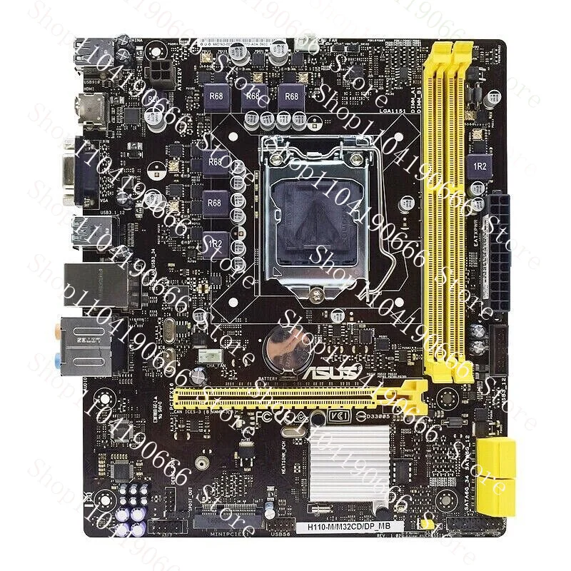 

For ASUS H110-M/M32CD/DP_MB motherboard LGA1151 DDR3 16G VGA HDMI M-ATX Tested XYG