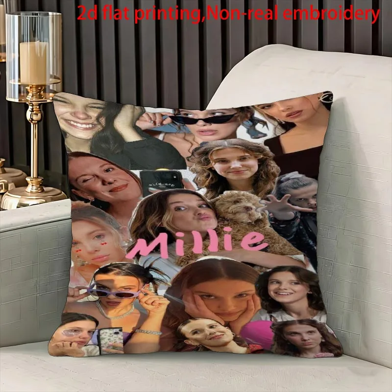 Customize 1pc Millie Printed Pillowcase, Suitable for Bedroom, Sofa, RV, Vacation Home, Double-Sided Printed Pillowcase, 170Gsm,