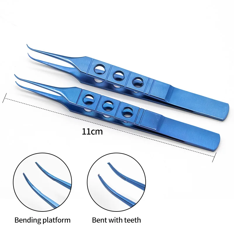 11 cm Titan Pinzette Ophthalmic Micro Scissor Pinzette Titan Mikrochirurgische Instrumente Augenlid Pinzette Ophthalmic