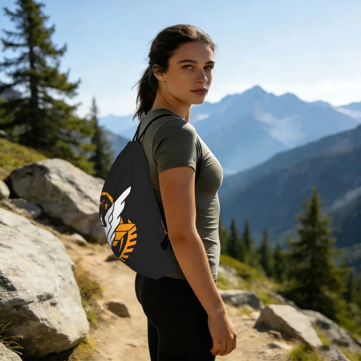 Elite Dangerous - Triple Elite Backpacks Multi-function Drawstring Bags Sports Bag Book Bags for Travel Students