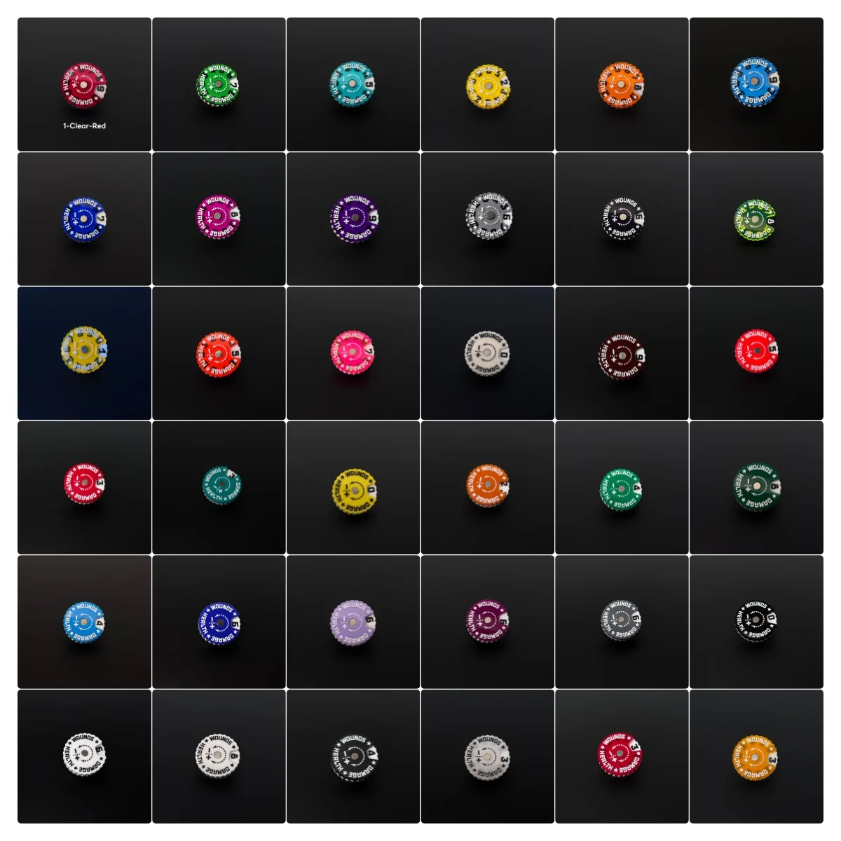 25x25x6mm Wound Tracker Table Game Tracker 2
