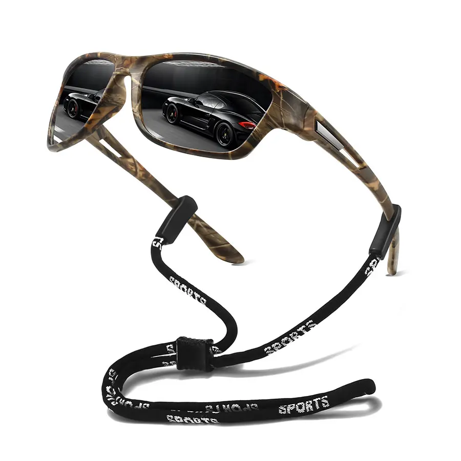 UV400 نمط خمر الموضة مع سلسلة الرجال النساء تشغيل تسلق الجبال الصيد النظارات الشمسية في الهواء الطلق الرياضة نظارات السلامة #3