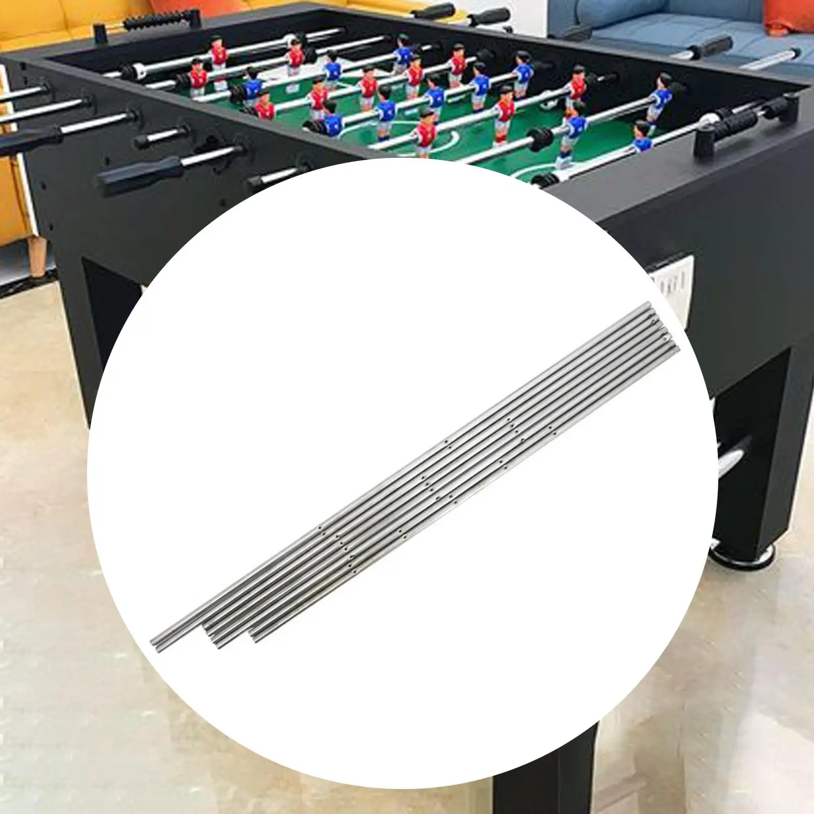 Foosball Table Rods Foosball Tabletop Accessories Practical Football Tabletop Board Game Sports Arcades Portable Stainless Steel