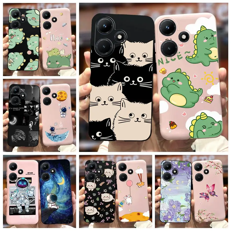 For Infinix Hot 30i Case X669 X669C Lovely Cartoon Painted Cover Soft Silicone Phone Case For Infinix Hot 30 Play Hot30 i Bumper