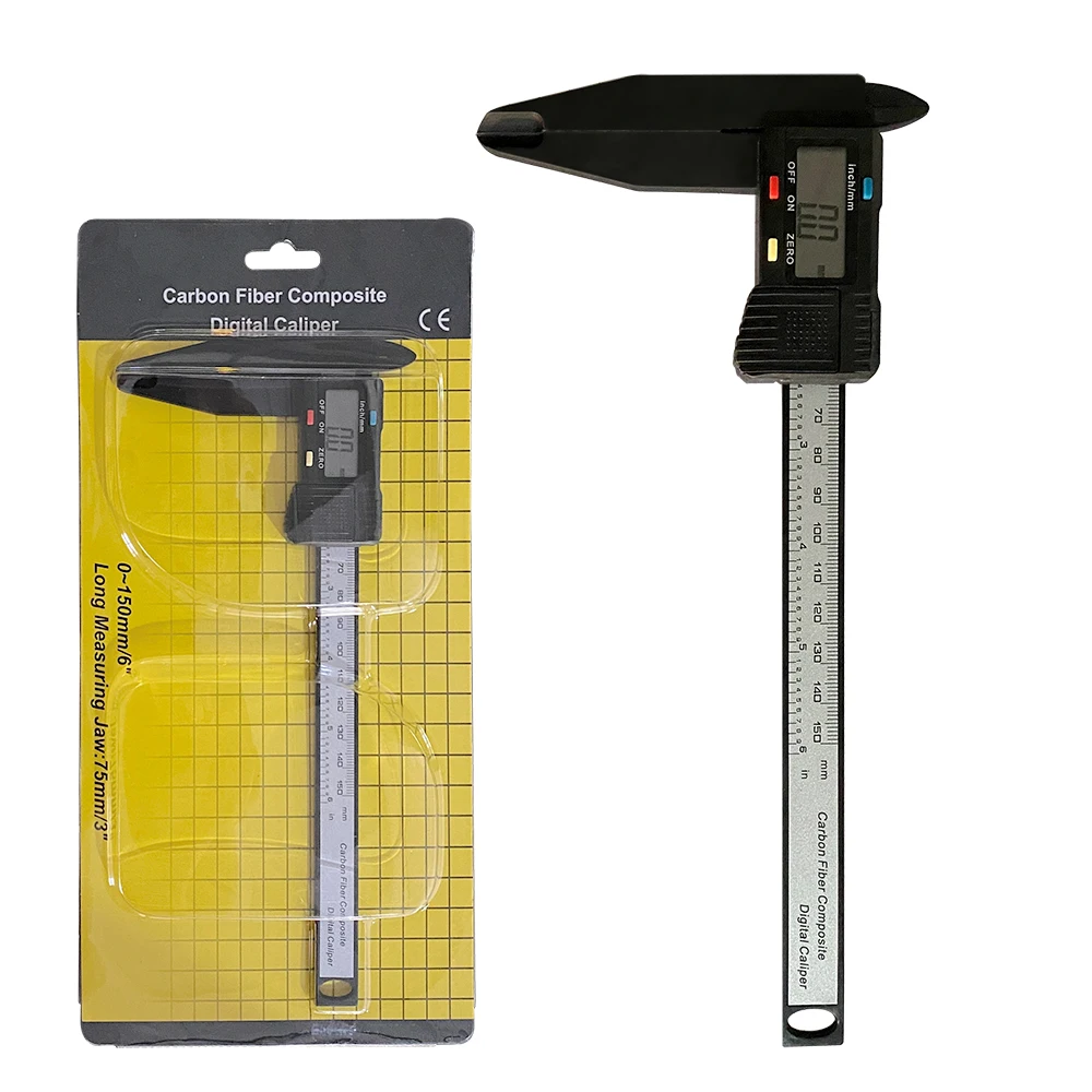 150mm 0.1mm Digital Caliper Electronic Vernier Caliper jaw long plastic digital caliper micromete DIY measuring tools