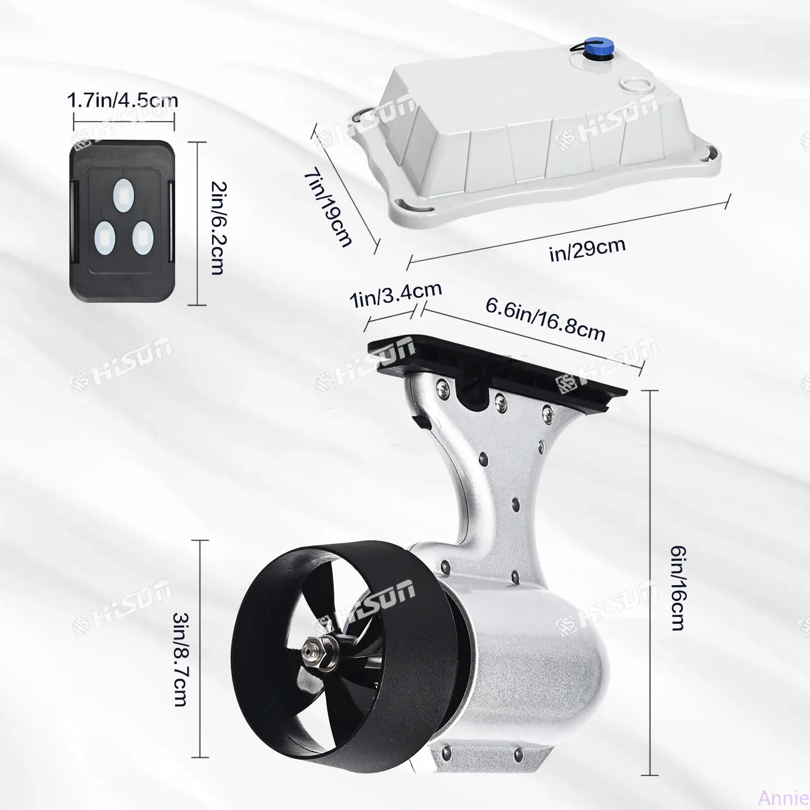 MS350W Electric Fin Thruster 36V Lithium Battery SUP Motor Water Propulsion for ISUP Hard Paddle Board