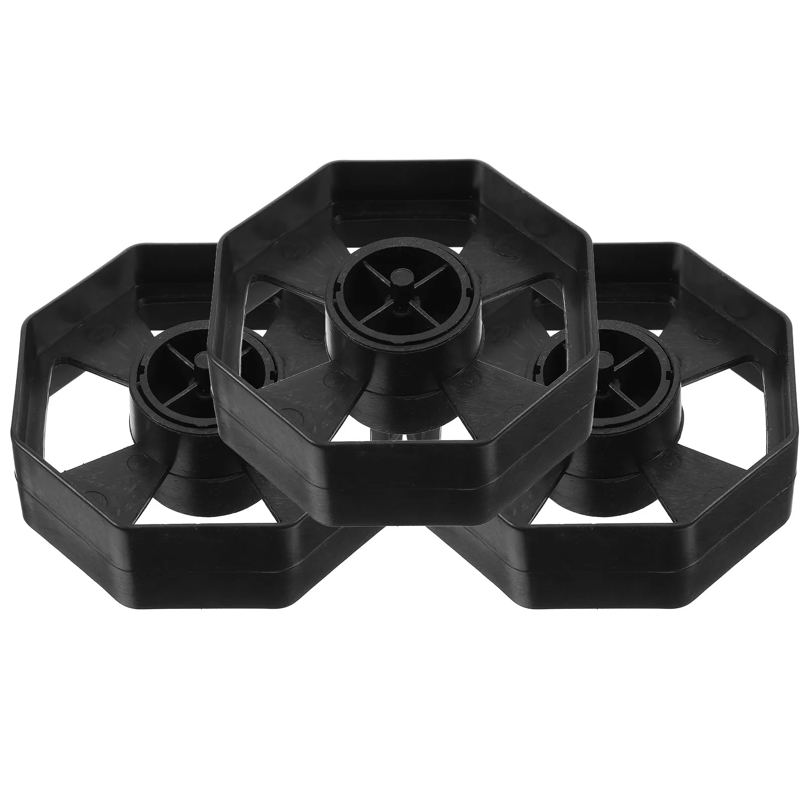 

3 set Black Tape Seat Roller Core for Desktop Dispenser Movable Wheel Compatible Replacement Parts Adhesive Tape Accessories