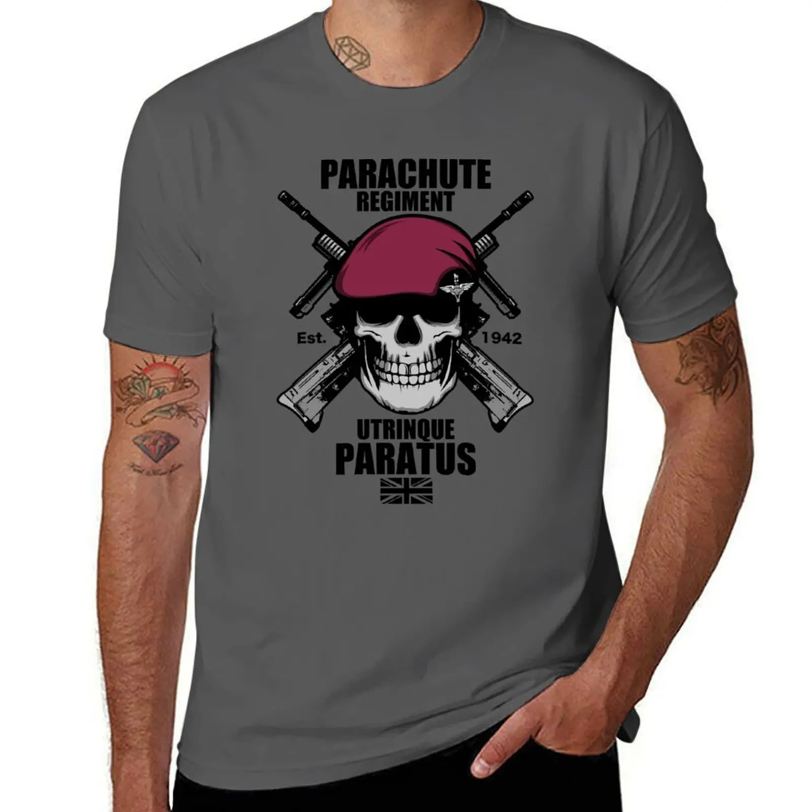 Regiment Parachute T-Shirt Worker Basic Short Sleeve Tee