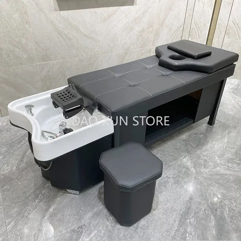 Japanese Head Spa Beds Shower Head Massage Minimalistic Shampo Chair Luxury Sink Therapy Shampouineuse Salon Equipment MQ50SC