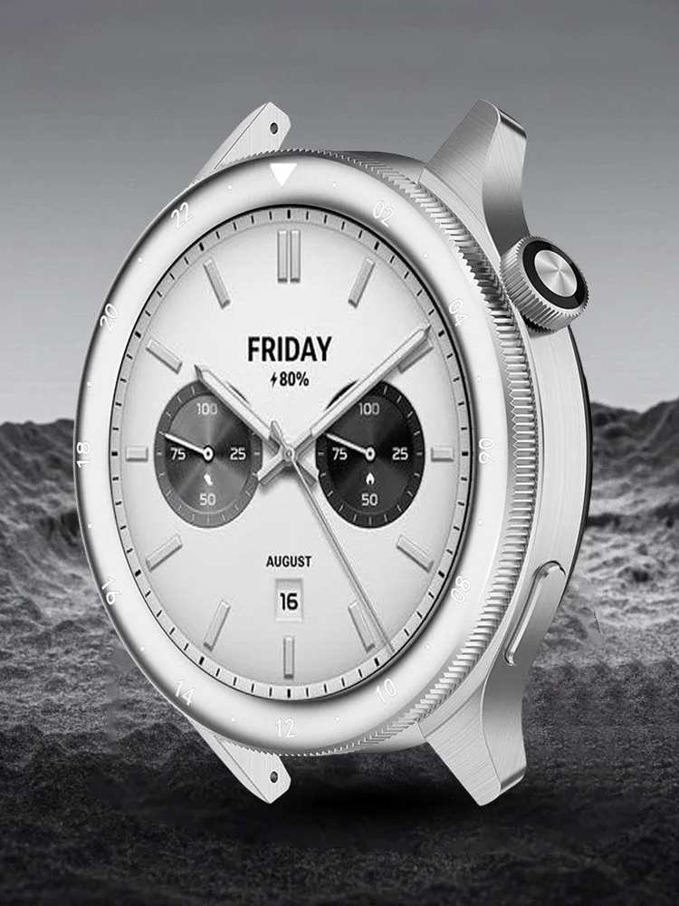 المعادن الحافة الدائري ساعة الحافة قذيفة الزجاج المقسى فيلم ساعة معدنية الحافة لساعة Xiaomi S4/S3 لساعة Xiaomi S4 ESIM/S3 ESIM