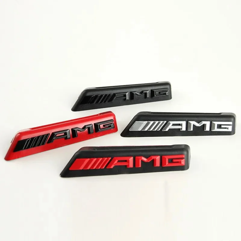 3D ABS AMG Emblem Car Front Grille Badge For Mercedes Benz GLC A B C E Class W204 W205 W212 W213 GT AMG Sticker Accessories