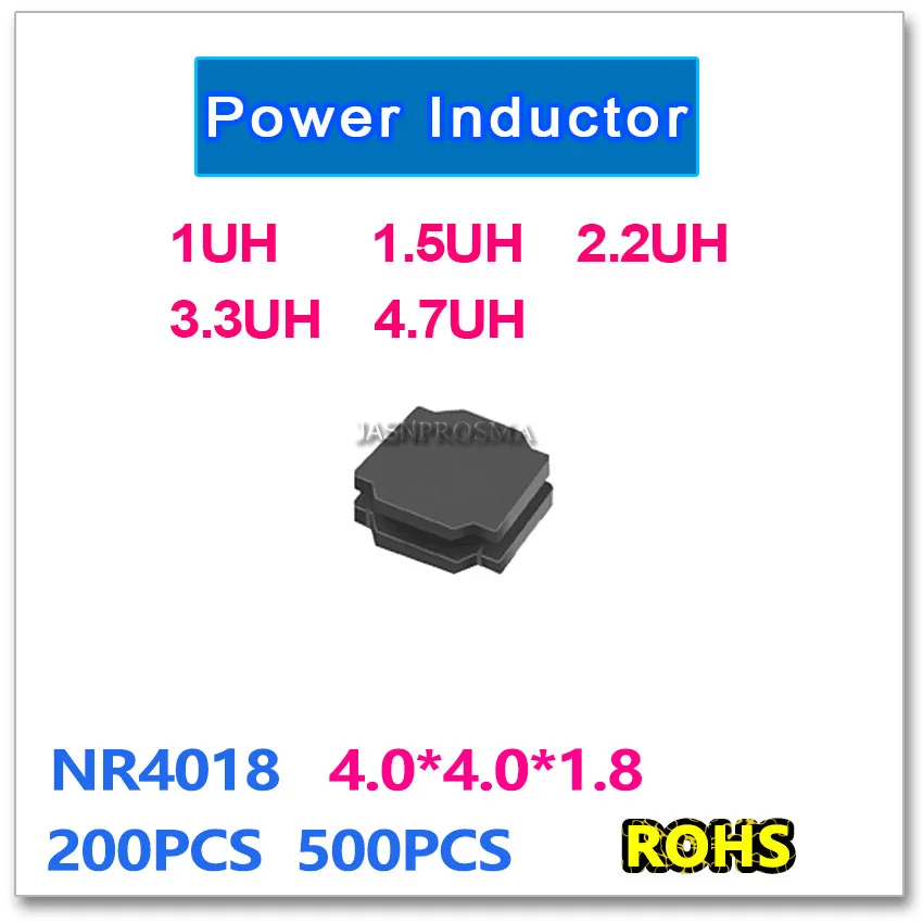 200 sztuk 500 sztuk SMD NR4018 1UH 1.5UH 2.2UH 3.3UH 4.7UH wysokiej jakości nowy oryginalny 4018 NR4018T