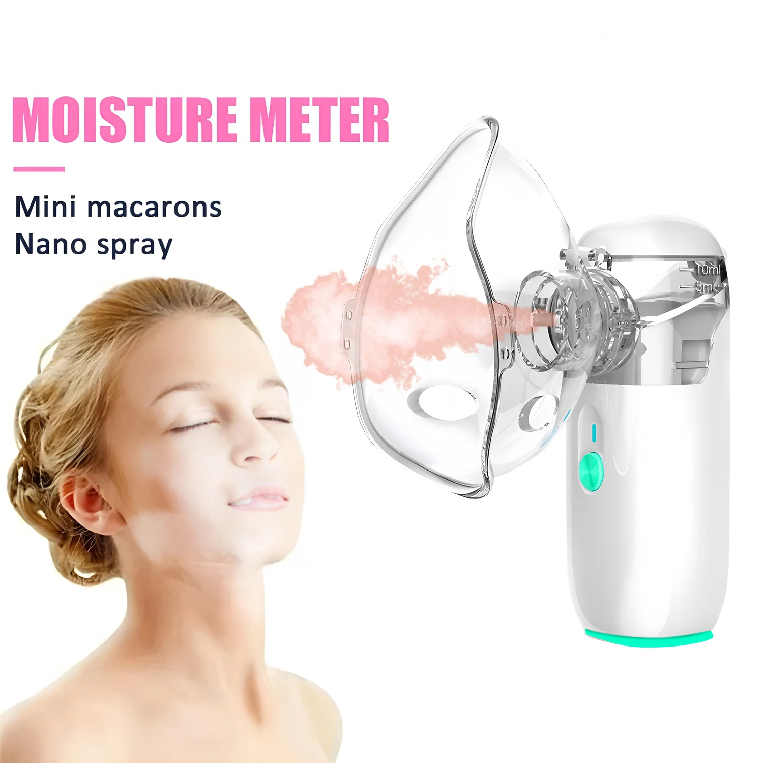 Vaporizador Facial Nano Iónico, Vaporizador Facial con Vapor Caliente, Sauna Facial para el Hogar, Humidificador Facial, Atomizador para Mujeres y Hombres, Hidratante, Desobstruye los Poros