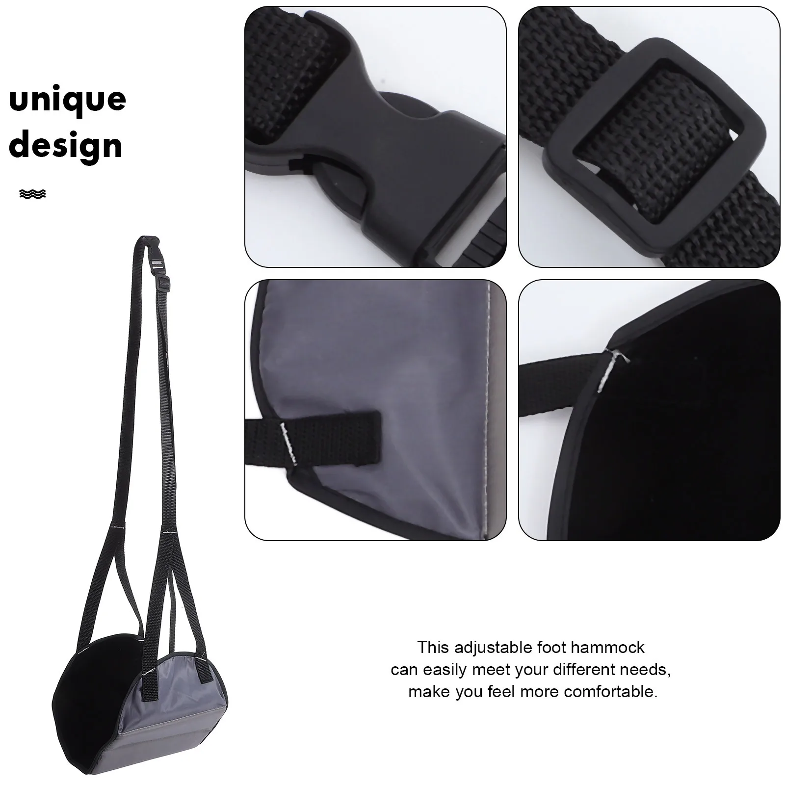 

Airplane Footrest Hammock Portable Hanging Foot Sling for Long Flights Travel Accessories Travel Foot Rest Airplane Essentials