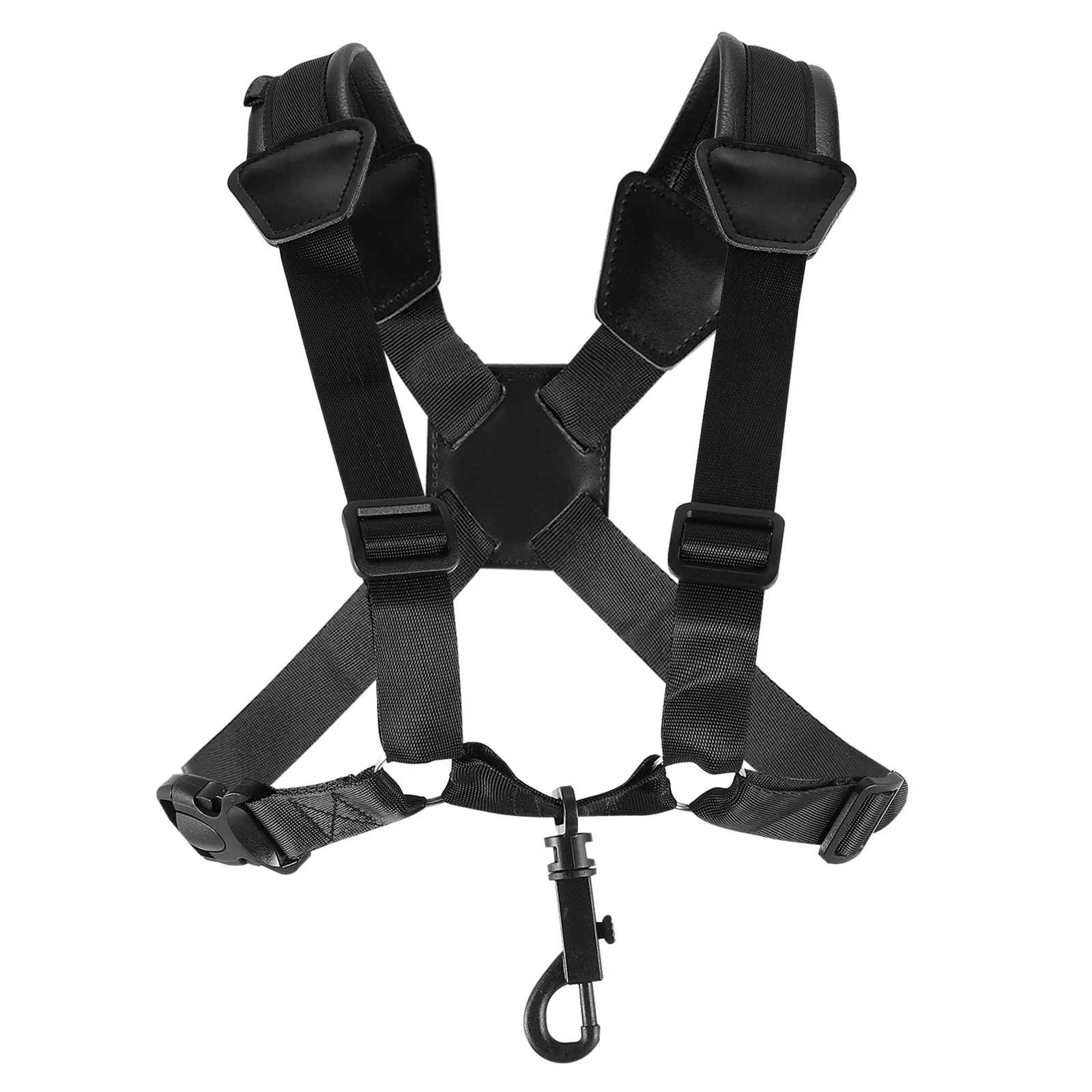 1 قطعة حزام ساكس أسود مريح قابل للتعديل حزام كتف الساكسفون يقلل من ضغط اليد ساكس ملحق حزام الساكسفون