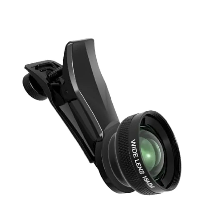 

18mm Wide Angle Lens for iPhone S and Android Smartphone with 17mm Thread Universal Phone Lens Clip and Black Portable Bag