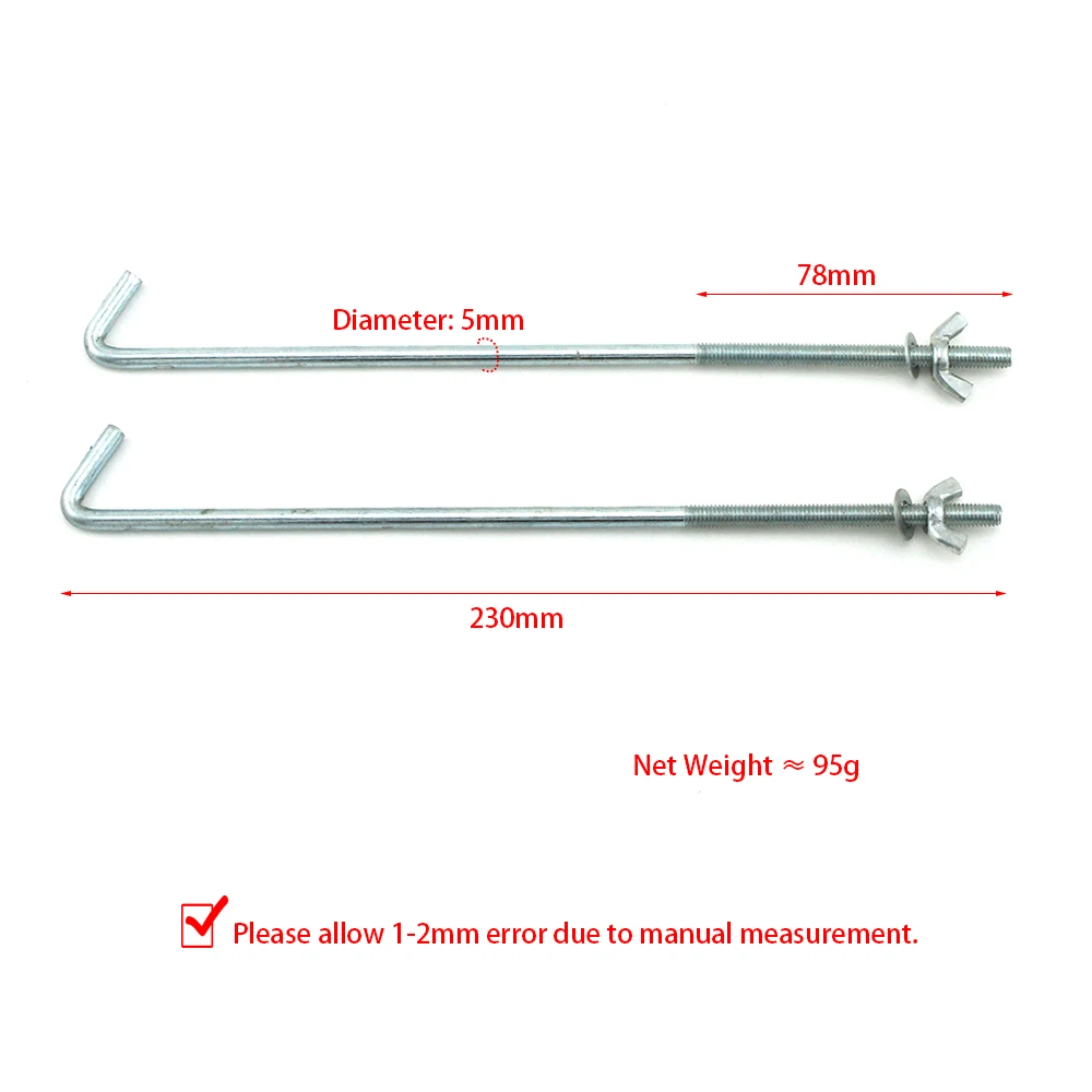 Car Battery Fixing Hook, Battery Screw Hook, Battery Bracket Fixing Clip, Modified Accessory, universal Type 230mm / 9.05in