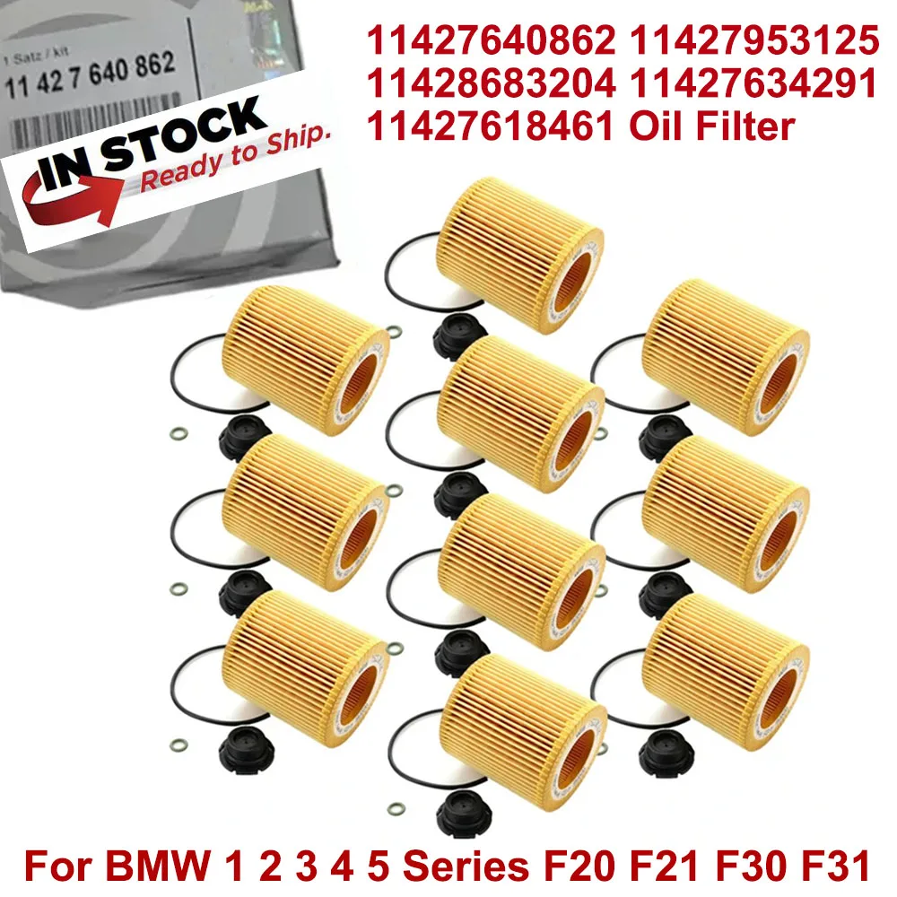 

10Pcs 11427640862 11427953125 HU816z KIT Engine Oil Filter For F20 F30 F10125i 220i 328i 520i N20 N26 11428683204 11427854445