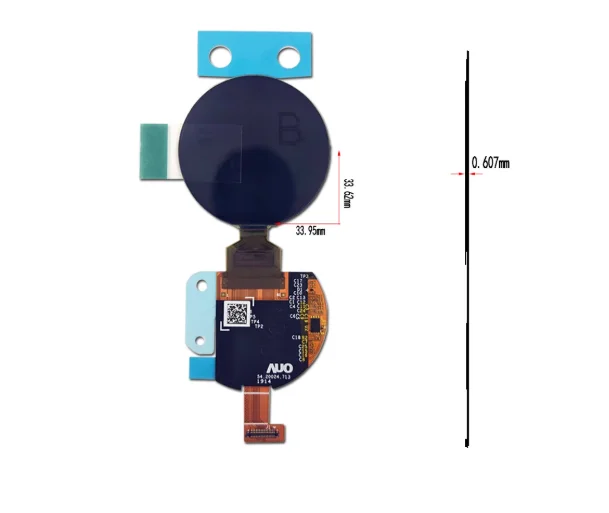 1.2-inch 390 * 390 AMOLED LCD round screen MIPI interface smart wearable H120BLX01.0