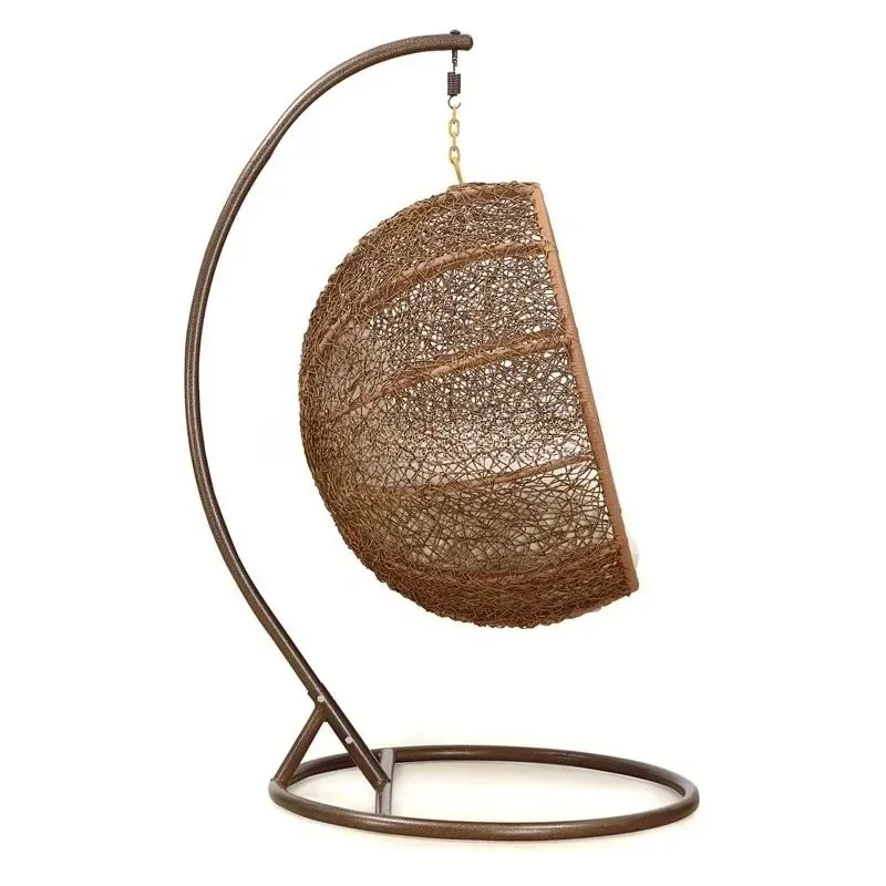 Modern Style Shaped Outdoor Patio Furniture Hanging Basket Summer Rattan Swing Chairs