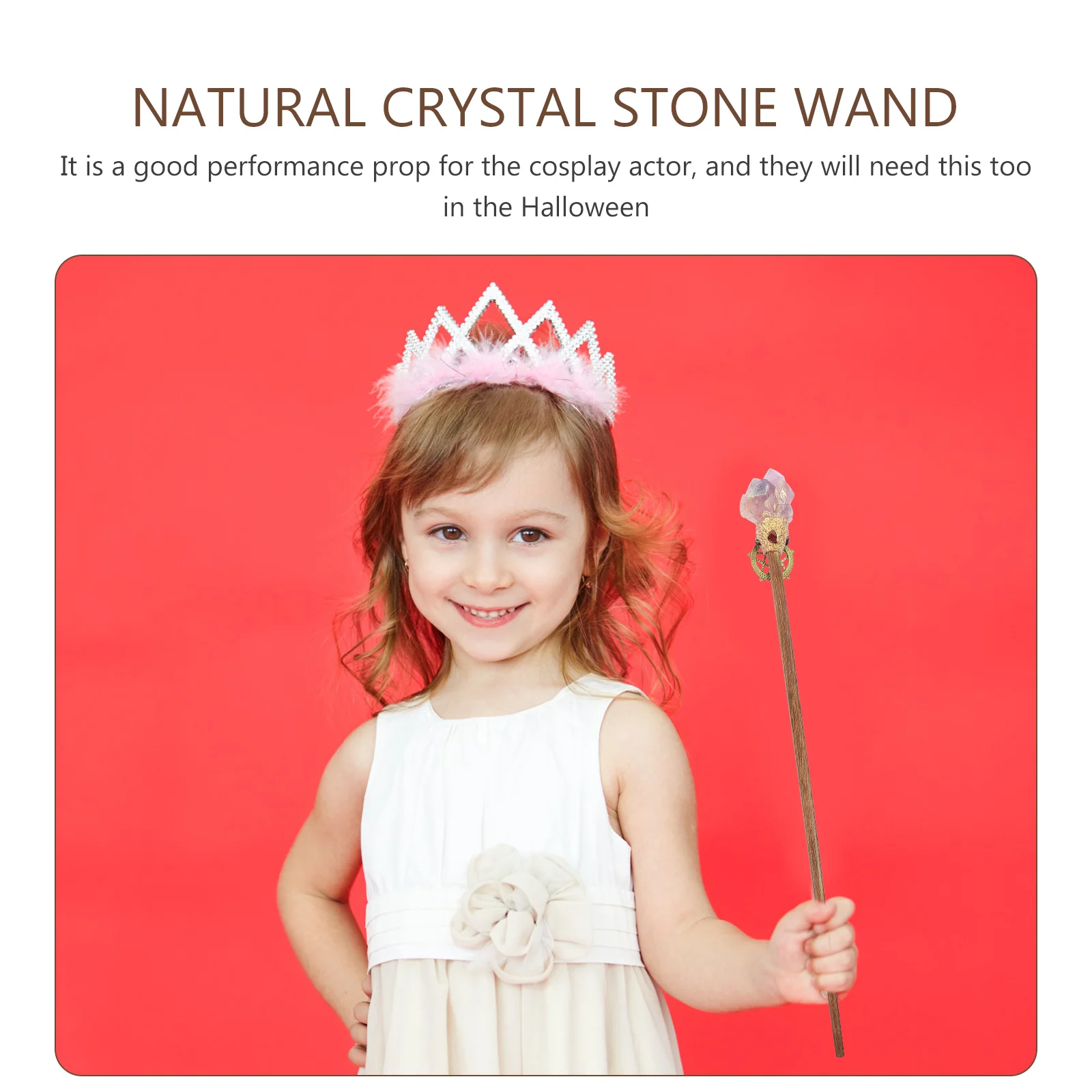 Crystal Stone Halloween Photo Prop Natural Decorative Crafts Birthday Party Ornament Cosplay Healing