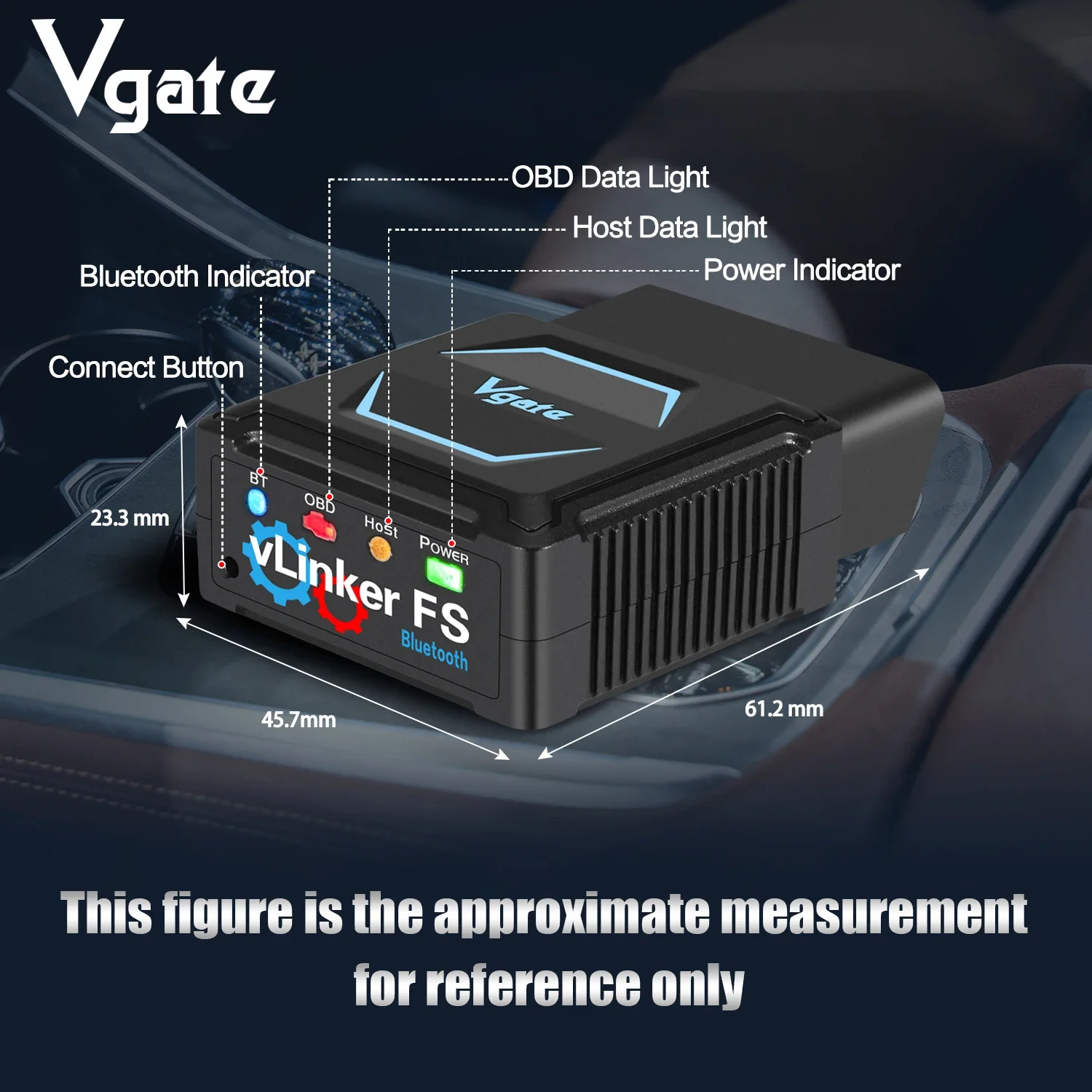 Vgate vLinker FS بلوتوث لفورد FORScan HS-CAN MS-CAN 3Mbps لنظام أندرويد/IOS ELM327 Obd 2 Obd2 أدوات الماسح الضوئي التشخيصي للسيارة