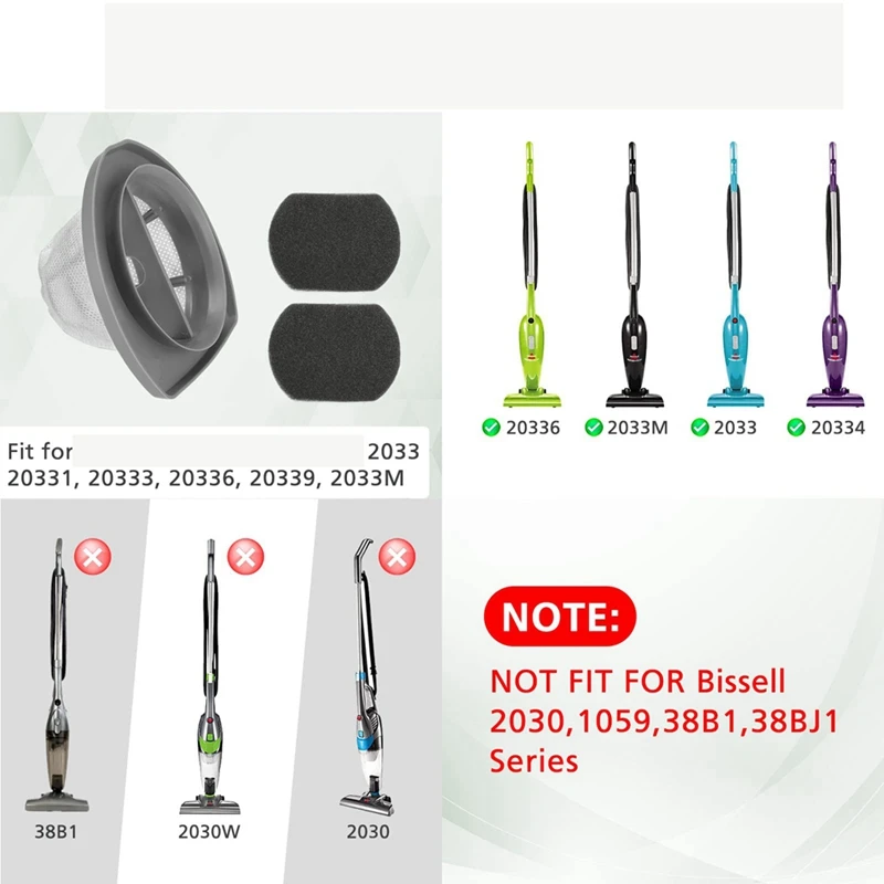 فلتر هيبا بديل متوافق مع بيسيل 2033 20331 20333 20339 ملحقات المكنسة الكهربائية مرشحات فراغ