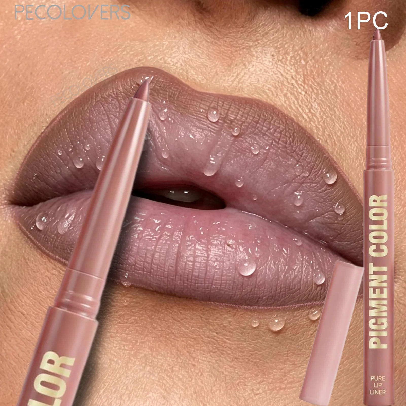 1pc Moisturizing, Easy to Apply, Brown Matte Lip Liner, Tapered Lipstick, Long-Lasting And Not Easy to Fade, Beginner Lip Liner