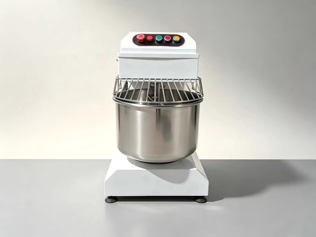 EMIN Commercial Vertical Spiral Dough Mixer Adjustable Speed Automatic Function 3-6kW Engine Power Double Motion Flour Mill