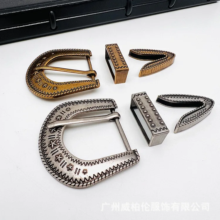 

Inner Diameter 3CMCross-border Selling Western Cowboy Retro Belt Buckle Classic European Punk Style