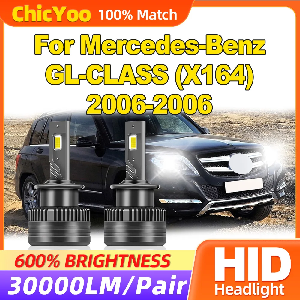 

120W Turbo Auto Lamps 30000LM HID Xenon Headlight Bulbs 12V 6000K Xenon Lights For Mercedes-Benz GL-CLASS (X164) 2006-2006