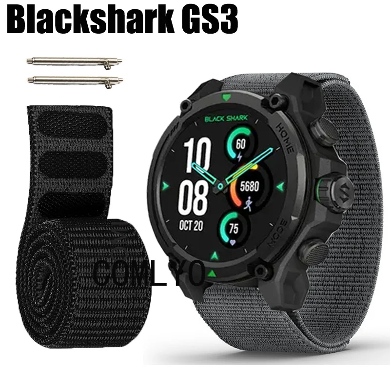 NEW For Blackshark GS3 Strap Nylon Smart Watch Band Hook&Look Soft Belt Watchband