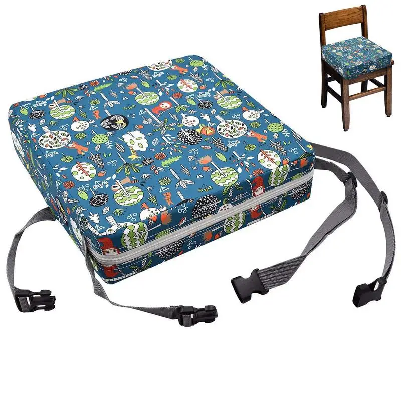 

Toddler Booster Seat For Table Dining Chair Heightening Cushion Portable Travel Booster Seat With Adjustable Straps For Baby